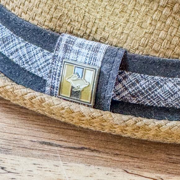 Vintage Peter Grimm True Character 1963 Follow the Rabbit Fedora-Paper Weave Tan - Picture 5 of 11